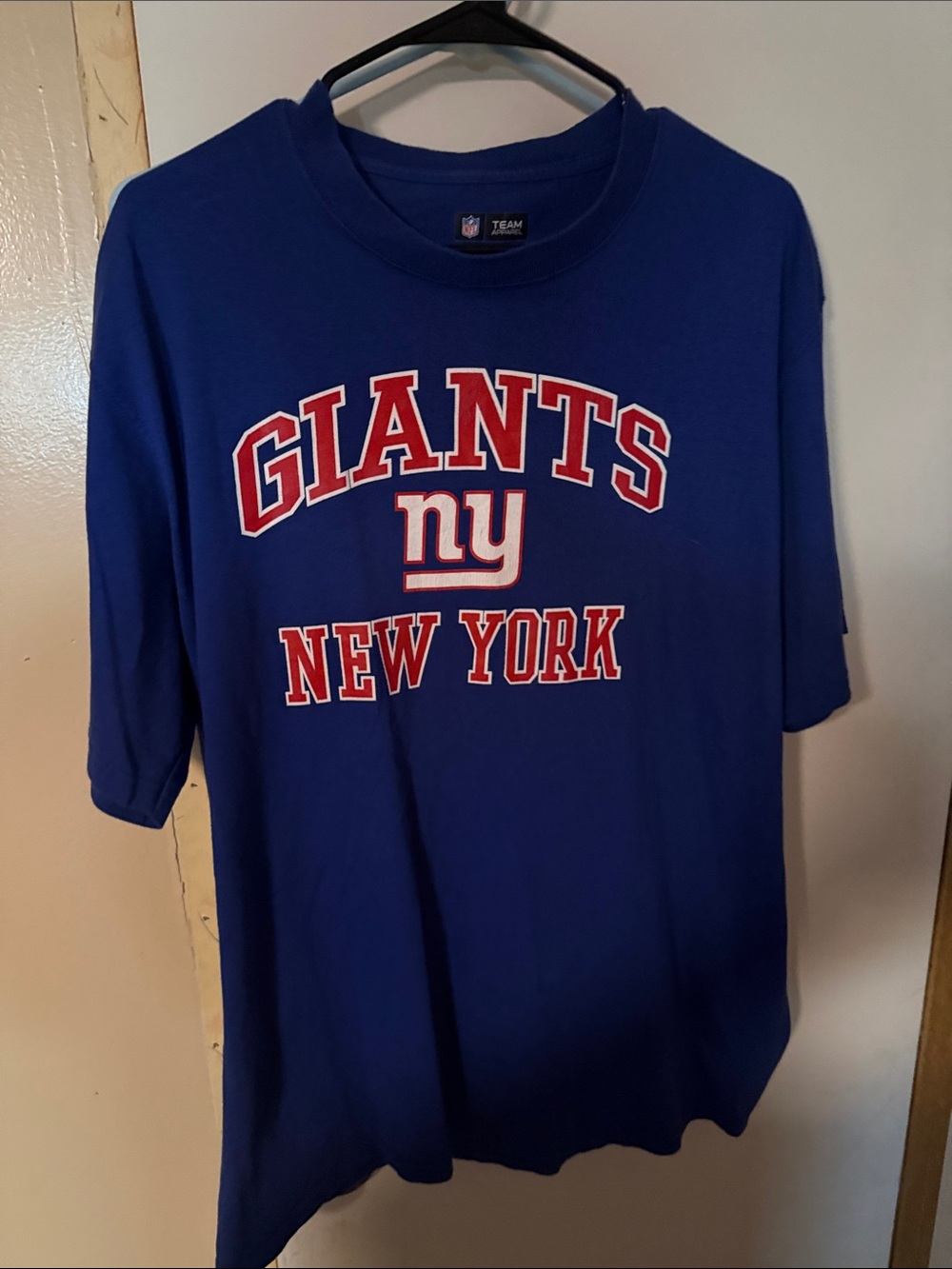 NFL New York Giants Royal Blue Tee with Red & White Logo